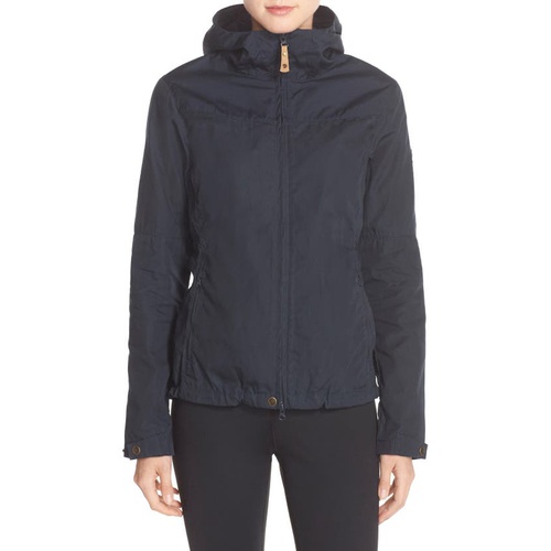  FJAELLRAEVEN Fjallraven Stina Hooded Water Resistant Jacket_DARK NAVY