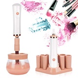 Makeup Brush Cleaner and Dryer Machine, FOLUR Electric Automatic Makeup Brush Cleaner Spinner with 8 Size Rubber Collars Wash Brush in Seconds, Deep Cosmetic Makeup Brush Tools for