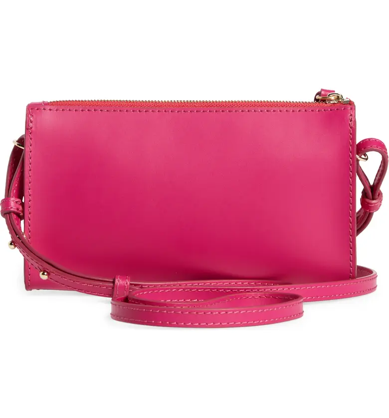  FRAME Les Second Leather Crossbody Wallet_FUCHSIA