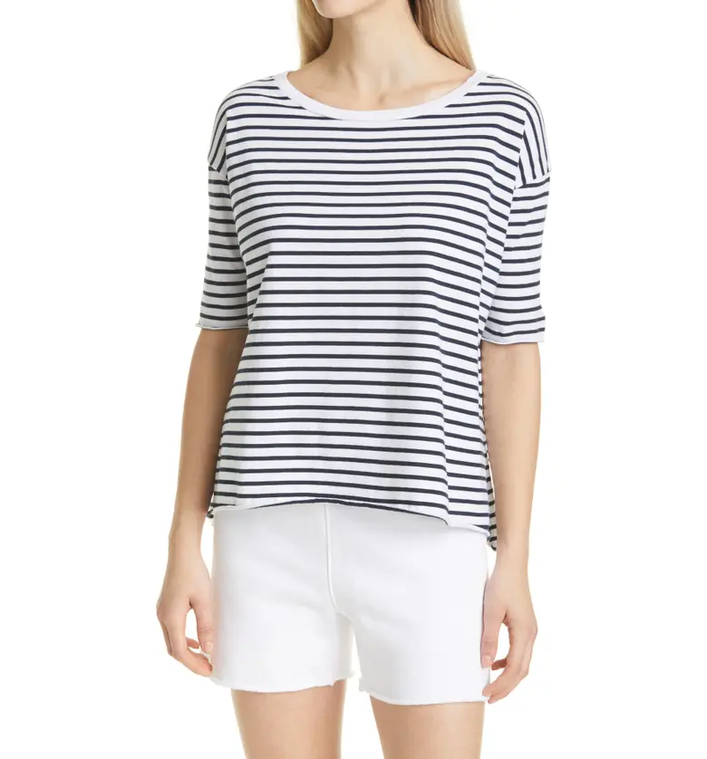 Frank & Eileen Core French T-Shirt_WHITE/ BRITISH ROYAL NAVY