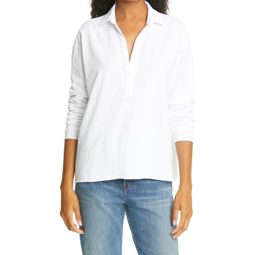  Frank & Eileen Heritage Jersey Popover Henley_WHITE