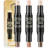 FREEORR 6 Colors Dual-ended Highlight & Contour Stick Make up Concealer Kit for 3D Face Shaping Body Shaping Make up Set 3PCs-6.2g/per