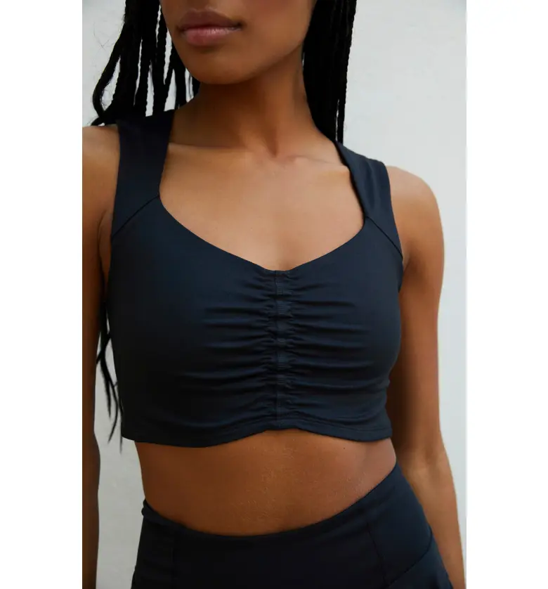 Free People FP Movement Pleats and Thank You Crop Tank_BLACK