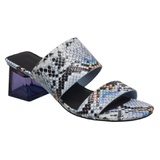 French Connection Clear Heel Slide Sandal_BLUE SNAKE