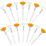 FSXTMMM Fan Facial Mask Brushes Applicator Set, Soft Makeup Brushes Acid Applicator Cosmetic Makeup Beauty Tools for Mud Mask, Blush, Glycolic Peel, Serum, Cleaning Sleep Mask.