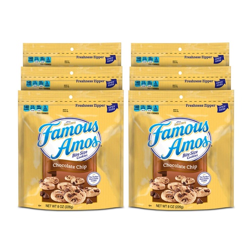  Famous Amos Chocolate Chip Cookies, 6 Count