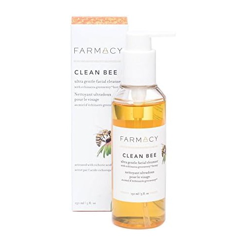  Farmacy Clean Bee Gentle Facial Cleanser - Daily Face Wash & Moisturizer w/Hyaluronic Acid