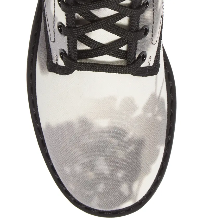 펜디 Fendi Logo Canvas Combat Boot_BIANCO