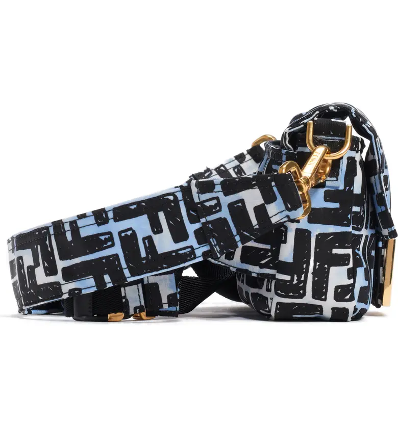 펜디 Fendi x Joshua Vides Small Baguette Convertible Nylon Belt Bag_BLUE