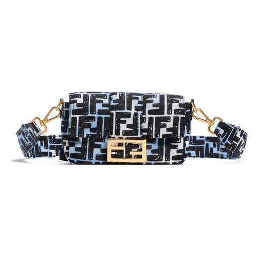 펜디 Fendi x Joshua Vides Small Baguette Convertible Nylon Belt Bag_BLUE