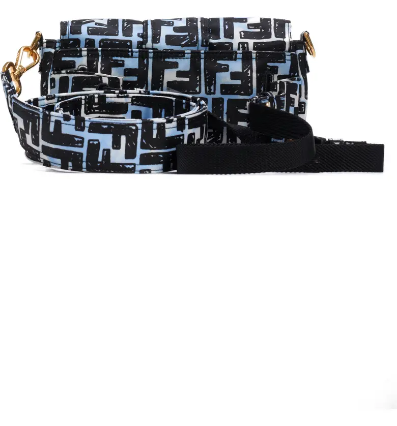 펜디 Fendi x Joshua Vides Small Baguette Convertible Nylon Belt Bag_BLUE