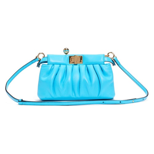 펜디 Fendi Peekaboo Click Leather Pochette Bag_POOL