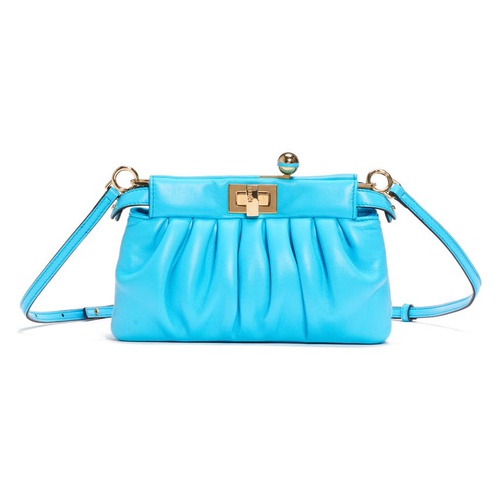 펜디 Fendi Peekaboo Click Leather Pochette Bag_POOL