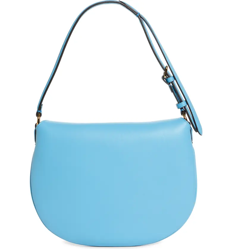 펜디 Fendi Small Croissant Leather Hobo_CYBER BLU OS