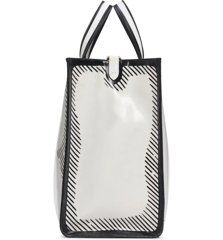 펜디 Fendi x Joshua Vides FF Logo Coated Shopper_WHITE