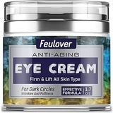 Feulover Eye Cream, Anti Wrinkle Eye Cream for Under Eye Bags, Reduce Dark Circles and Puffiness, Firm and Lift Your Skin,1.7fl. oz