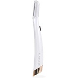Finishing Touch Flawless Dermaplane Glo Lighted Facial Exfoliator - Non-Vibrating and Includes 6 Replacement Heads, White/Rose Gold