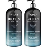 Fiora Naturals Biotin Shampoo and Conditioner Set- Thickening Shampoo for Hair Loss and Thinning Hair- Sulfate Free - for Men and Women