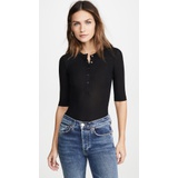 Fleur du Mal Henley Thong Bodysuit