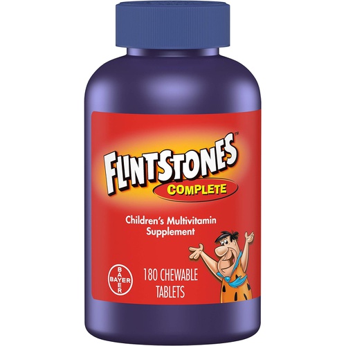  Flintstones Vitamins Flintstones Chewable Kids Vitamins, Complete Multivitamin for Kids and Toddlers with Iron, Calcium, Vitamin C, Vitamin D & more, 180ct