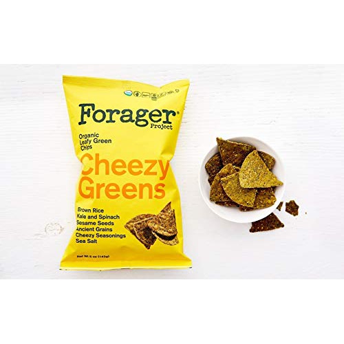  Forager Chips Forager New Gluten Free Corn Free Organic Tortilla Chips 5oz (Cheezy Green, 2 Pack)