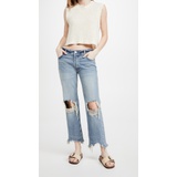 Free People Maggie Mid Rise Straight Jeans