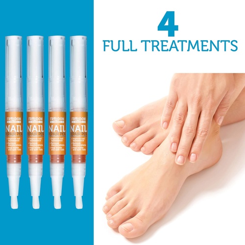  Freedom Goods Nail Fungus Treatment for Toenail (4 Pack), Extra Strength Toenail Fungus Treatment Pens, Toenail Fungus Medication (Antifungal Nail Treatment) - Toenail Fungus Treatment Pen with