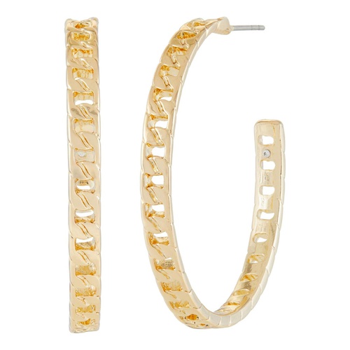  Front Row Thin Curb Chain Earrings 33311