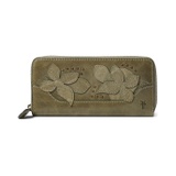 Frye Melissa Studded Floral Zip Wallet