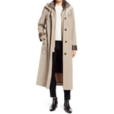 Gallery Full Length Two-Tone Silk Look Raincoat_MUSHROOM