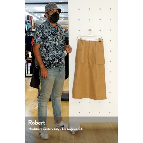 가니 Ganni Organic Cotton & Linen Cargo Skirt_TIGERS EYE