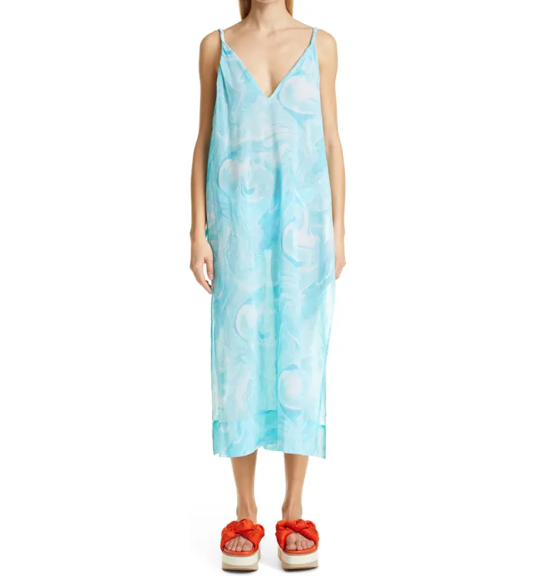 Ganni Organic Cotton Cover-Up Dress_BACHELOR BLUE