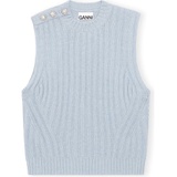 Ganni Recycled Wool Blend Vest_AIRY BLUE