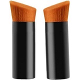 GDTBP Flat Top Foundation Makeup Brush, 2 Pack Foundation Kabuki Brush for Liquid Makeup for Blending Liquid, Cream and Flawless Powder, Buffing, Blending, Concealer Makeup Tool