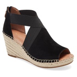 Gentle Souls by Kenneth Cole Gentle Souls Signature Colleen Wedge Sandal_BLACK SUEDE