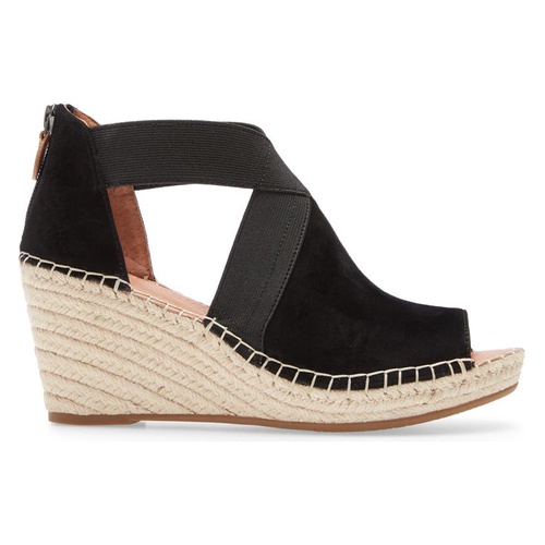  Gentle Souls by Kenneth Cole Gentle Souls Signature Colleen Wedge Sandal_BLACK SUEDE