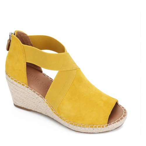  Gentle Souls by Kenneth Cole Gentle Souls Signature Colleen Wedge Sandal_MARIGOLD SUEDE MULTI