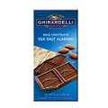 Ghirardelli Chocolate Gourmet Milk Bar, Sea Salt & Almonds Milk Chocolate, 3.5-Ounce Bars