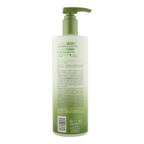  GIOVANNI 2chic Ultra-Moist Conditioner, 24 oz. Avocado & Olive Oil, Creamy Hydration Formula, Enriched with Aloe Vera, Shea Butter, Botanical Extracts & Oils, No Parabens, Color Sa