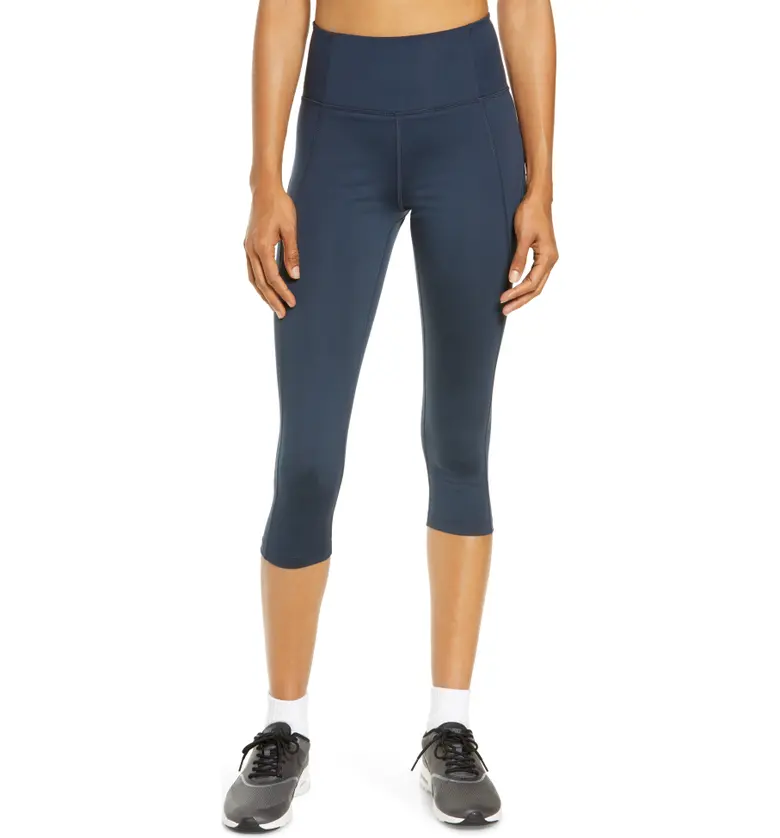 Girlfriend Collective High Waist Capri Leggings_MIDNIGHT