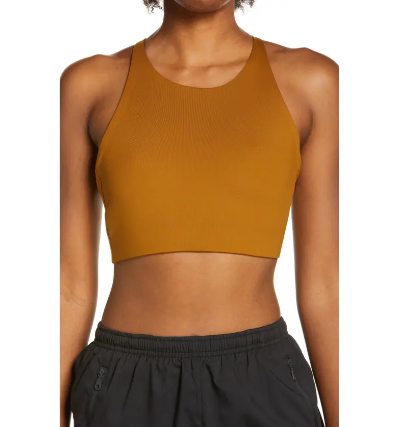  Girlfriend Collective Topanga Sports Bra_SADDLE