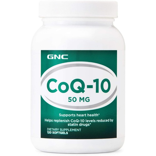 GNC CoQ-10-50mg, 120 Softgels, Supports Heart Health