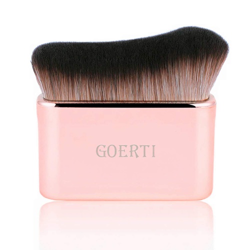  GOERTI Professional Body Makeup Brush for Blending Liquid Foundation High Density Face Kabuki Brush for Body Highlighter Bronzer Shimmer Glow Concealers Cream Powder Body Brush (Rose gold