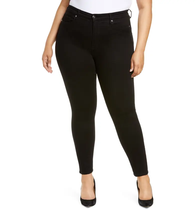 Good American Good Legs High Waist Skinny Jeans_BLACK