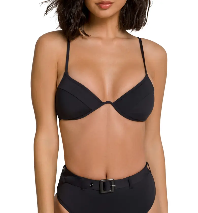 Good American Show Off Curve Bikini Top_BLACK001