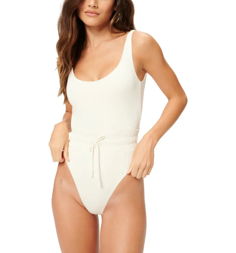 Good American Waist Framer One-Piece Swimsuit_IVORY001