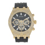 GUESS 44 mm Continental Multifunction with Glitz Dial Marble Silicone Strap GW0418G2