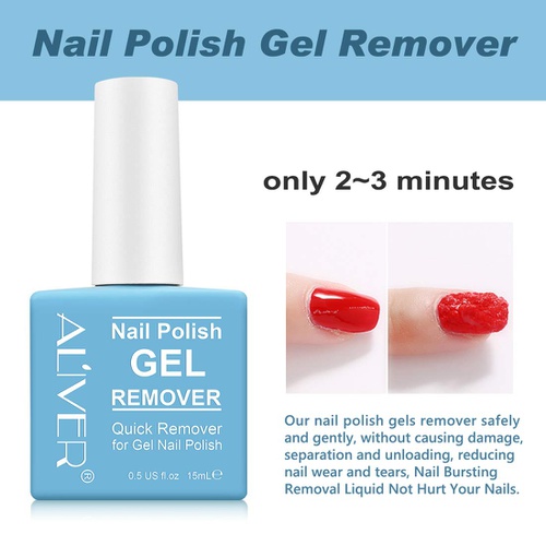  Gaobeisi-Makeups Magic Nail Polish Remover -(2 PACK) Professional Remove Gel Nail Polish Within 3-5 Minutes - Easily & Quickly Removes Soak-Off Gel Polish, Dont Hurt Nails - 15ml