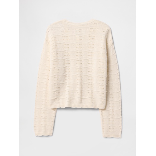 갭 Gap Kids Relaxed Crochet Cardigan