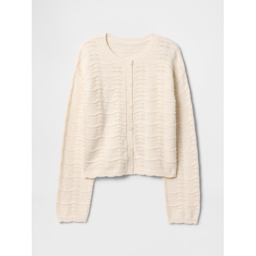 갭 Gap Kids Relaxed Crochet Cardigan